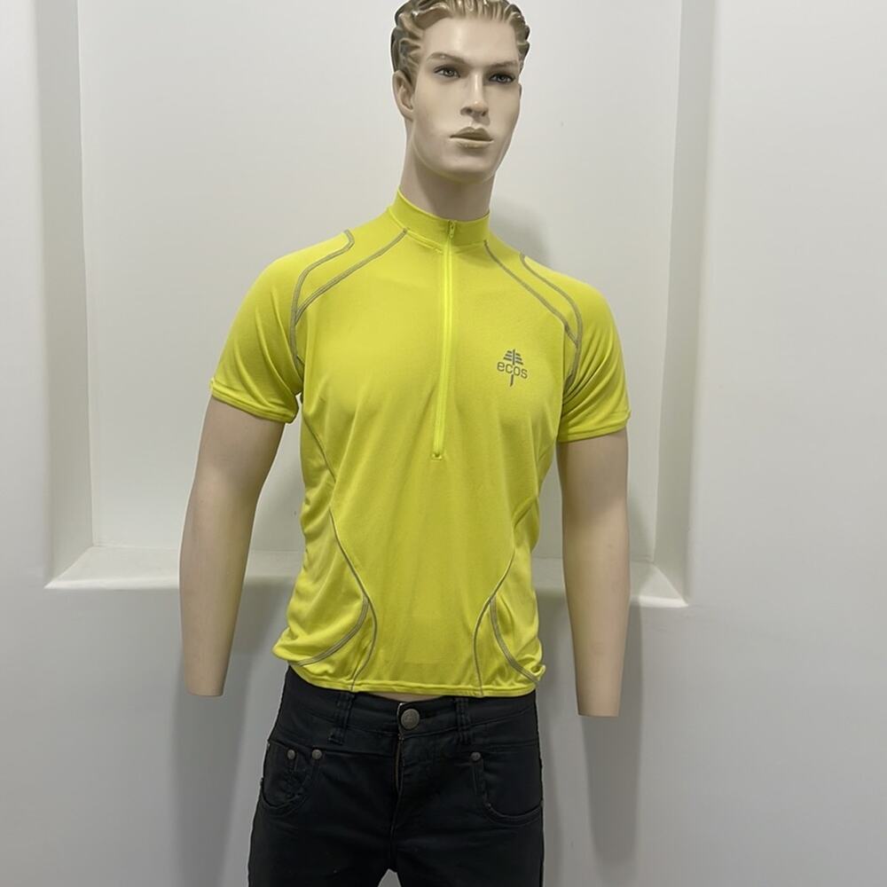 ecos Performance Wear Short Sleeve  T-Shirt Green Zipper Pockets Size  M NWT - Picture 8 of 9